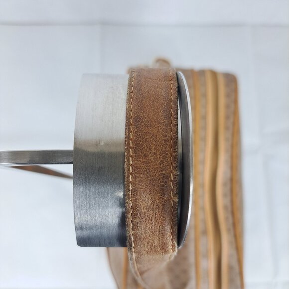 GUCCI Vintage GG Monogram Canvas Coated Weekender Travel Brown Crossbody BAG - Picture 12 of 13